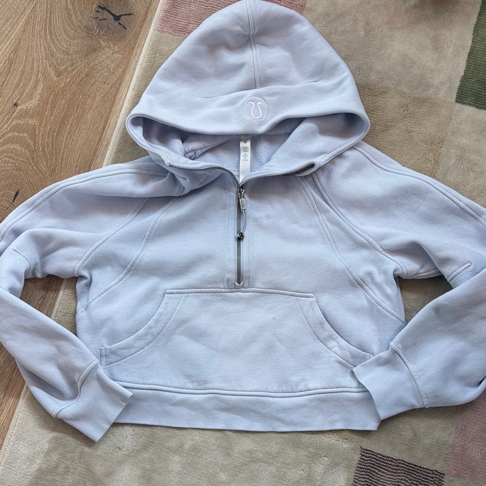 Lululemon Light Blue Half-Zip Hoodie size xs/s
